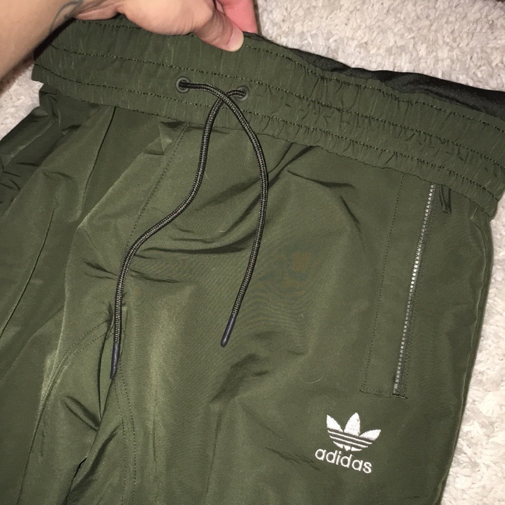 Army Green Adidas Pants
